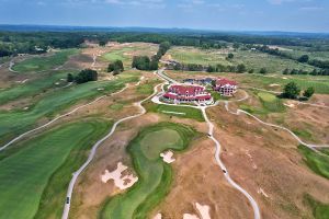 Arcadia Bluffs (Bluffs) 18th Green Aerial